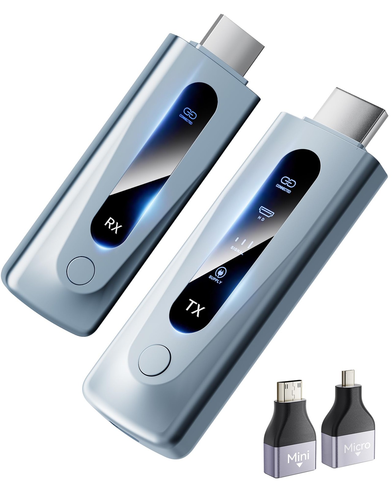 2025 Upgraded Wireless HDMI Transmitter and Receiver 328FT/100M, Plug & Play ...