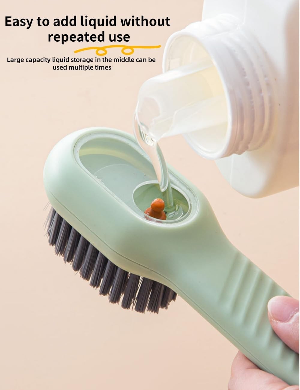 luvilly2Pack Multifunctional Laundry Brushes, Cleaning Brush with Soap Dispenser