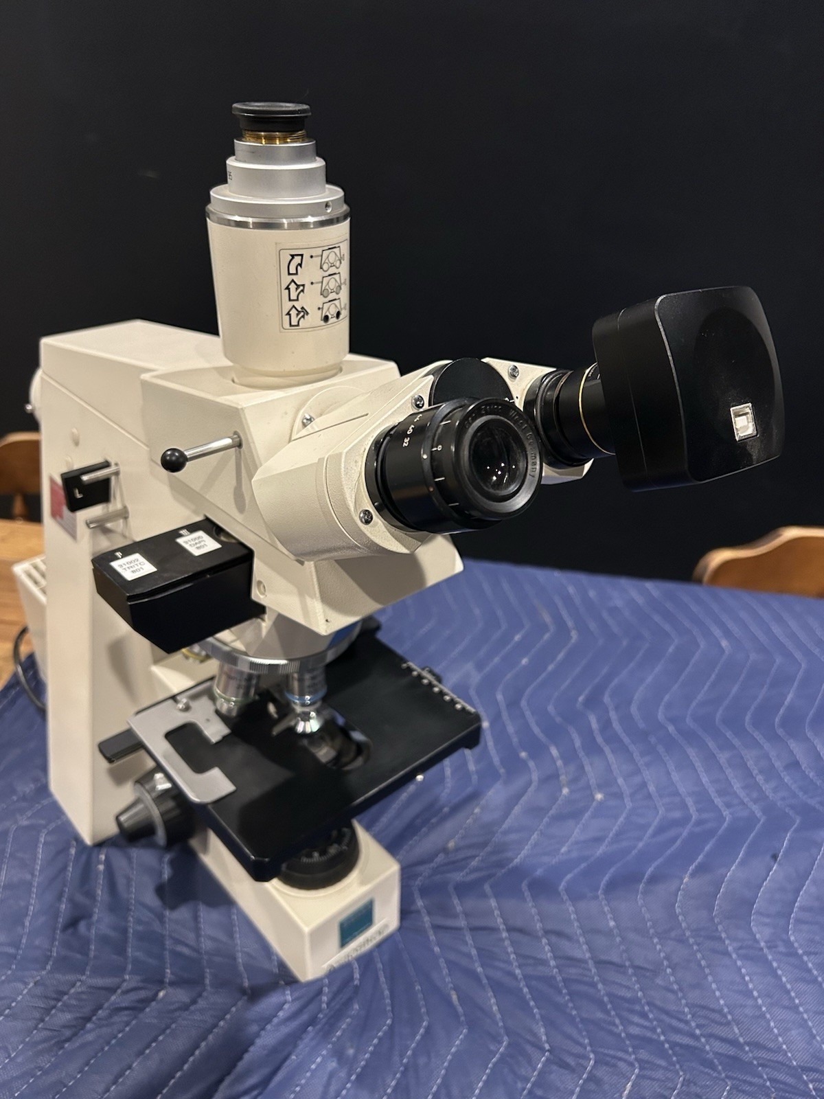 Zeiss Axioskop & AmScope MU1000 10MP USB 2.0 Microscope Digital Camera