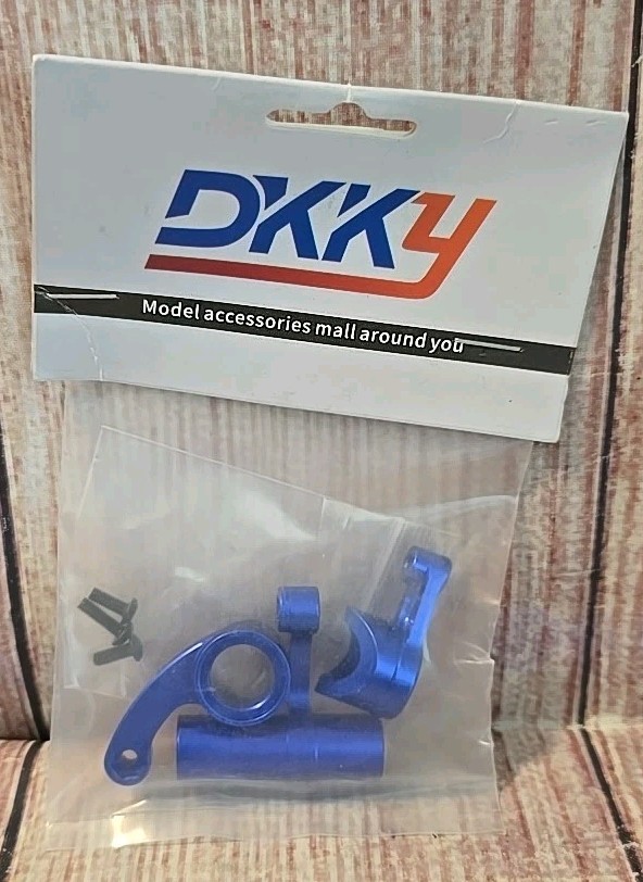 DKKY 1/8 Aluminum Alloy Steering Bellcrank Composite Set  ARRMA Kraton 6S (Blue)