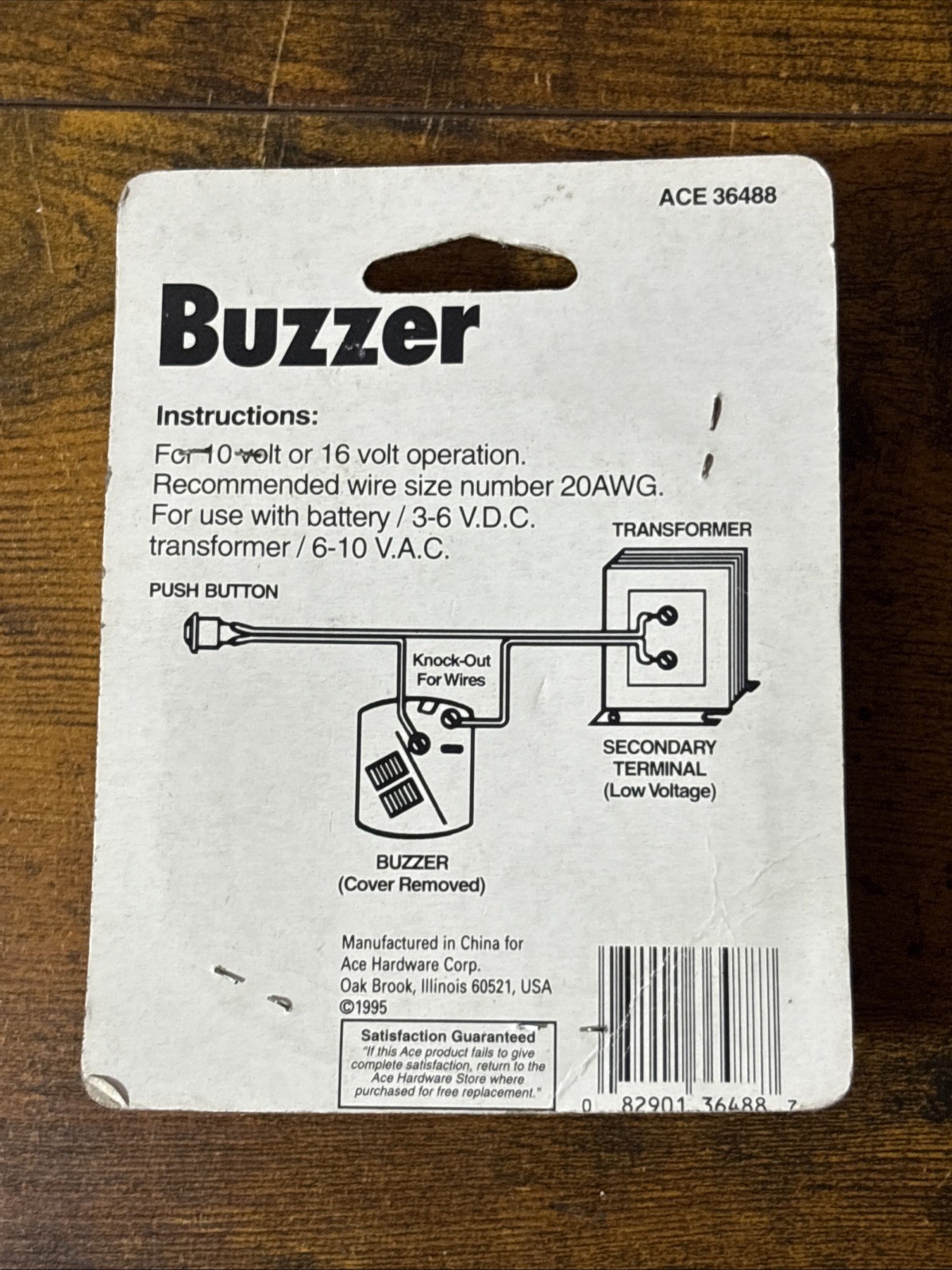 ACE All Purpose Wired Chrome Buzzer * SEALED * 36488