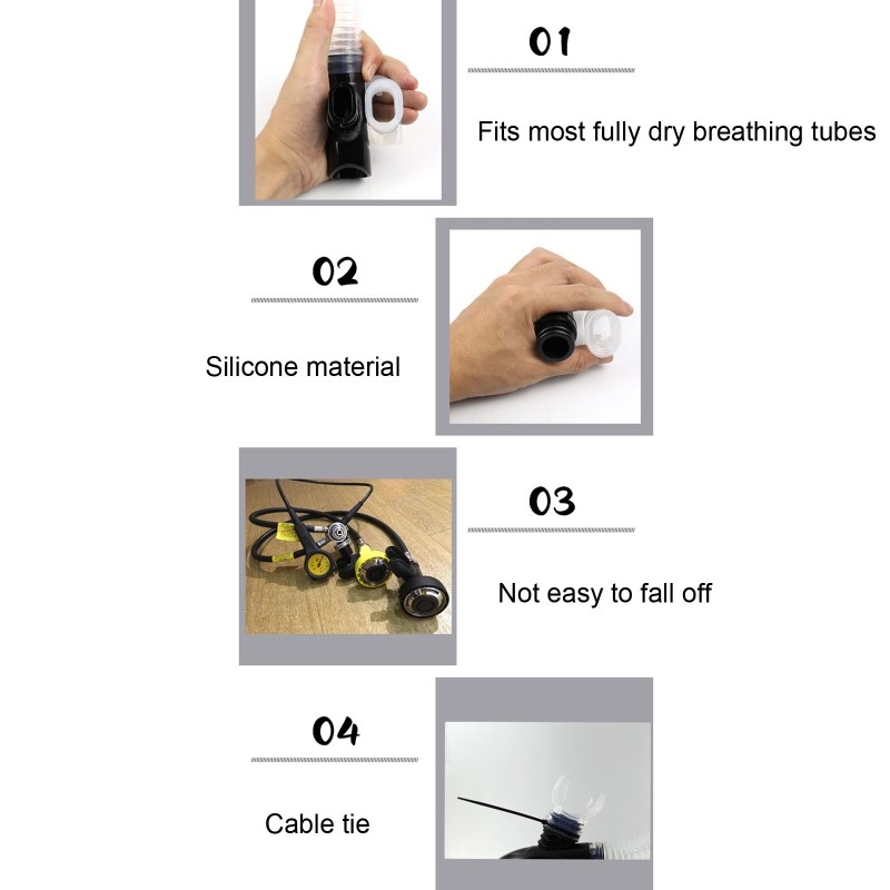 Scuba Choice Scuba Diving Silicone Long Bite Replacement Mouthpiece