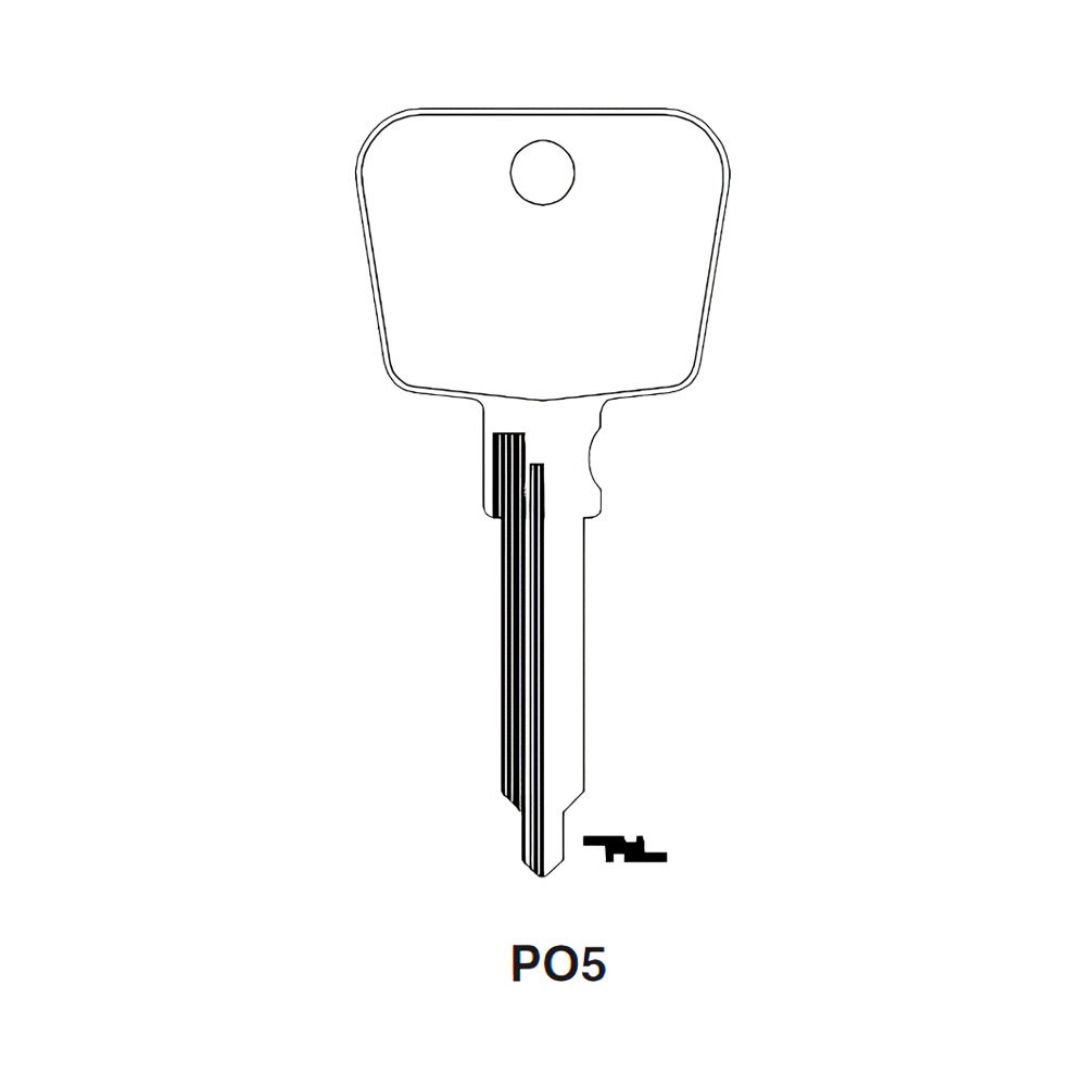PO5 Key Blank Nickel