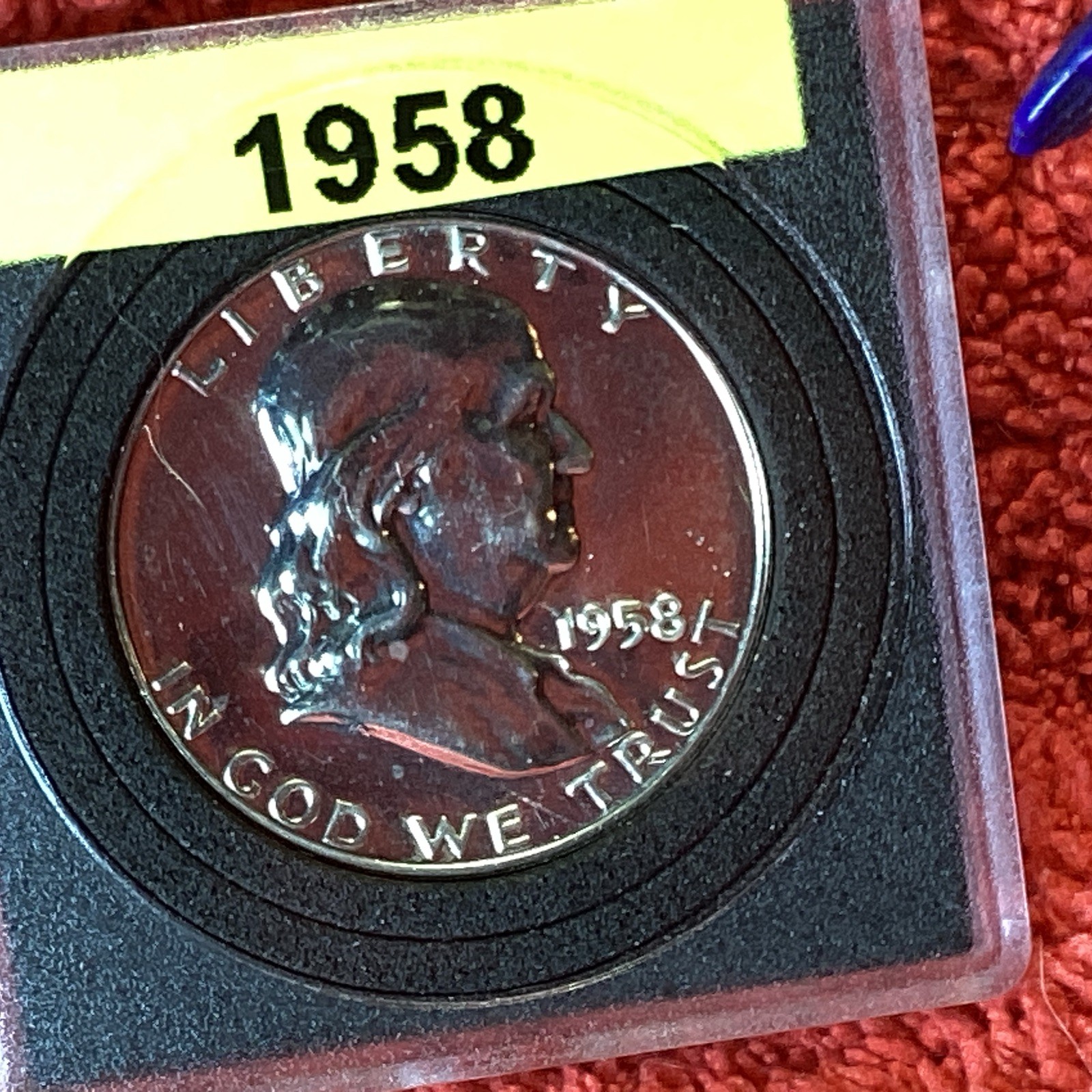 1958 FRANKLIN HALF DOLLAR PROOF QUALITY in HARDCASE