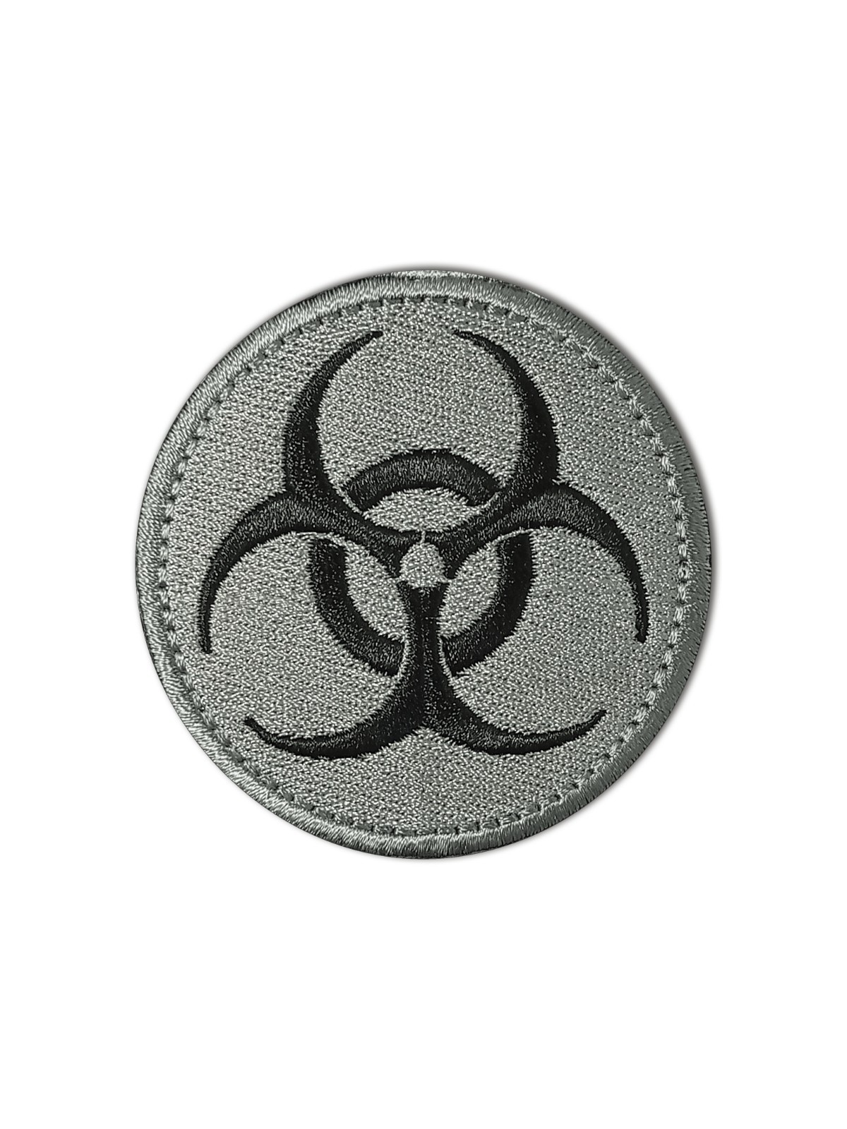 Embroidered Tactical Patch | Biohazard Gray | Hook and Loop | Free Shipping