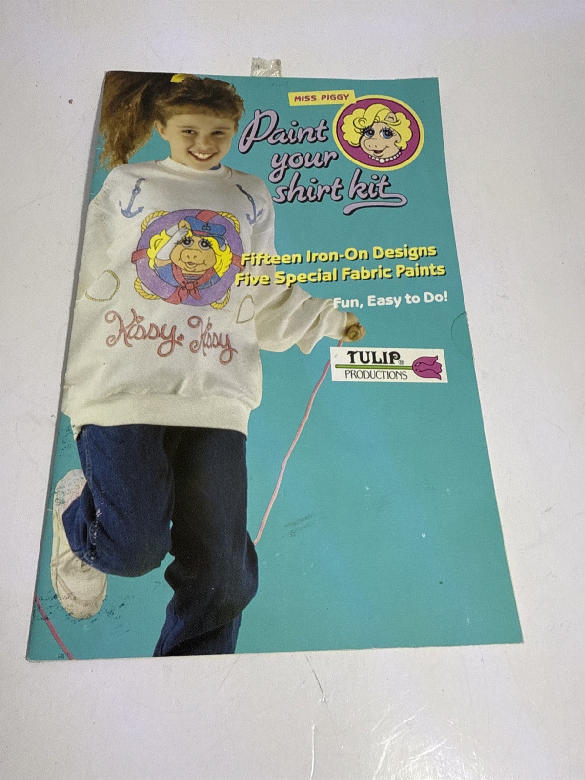 VINTAGE 1989 Jim Henson's Muppets Paint Your Shirt Kit Miss Piggy AS IS