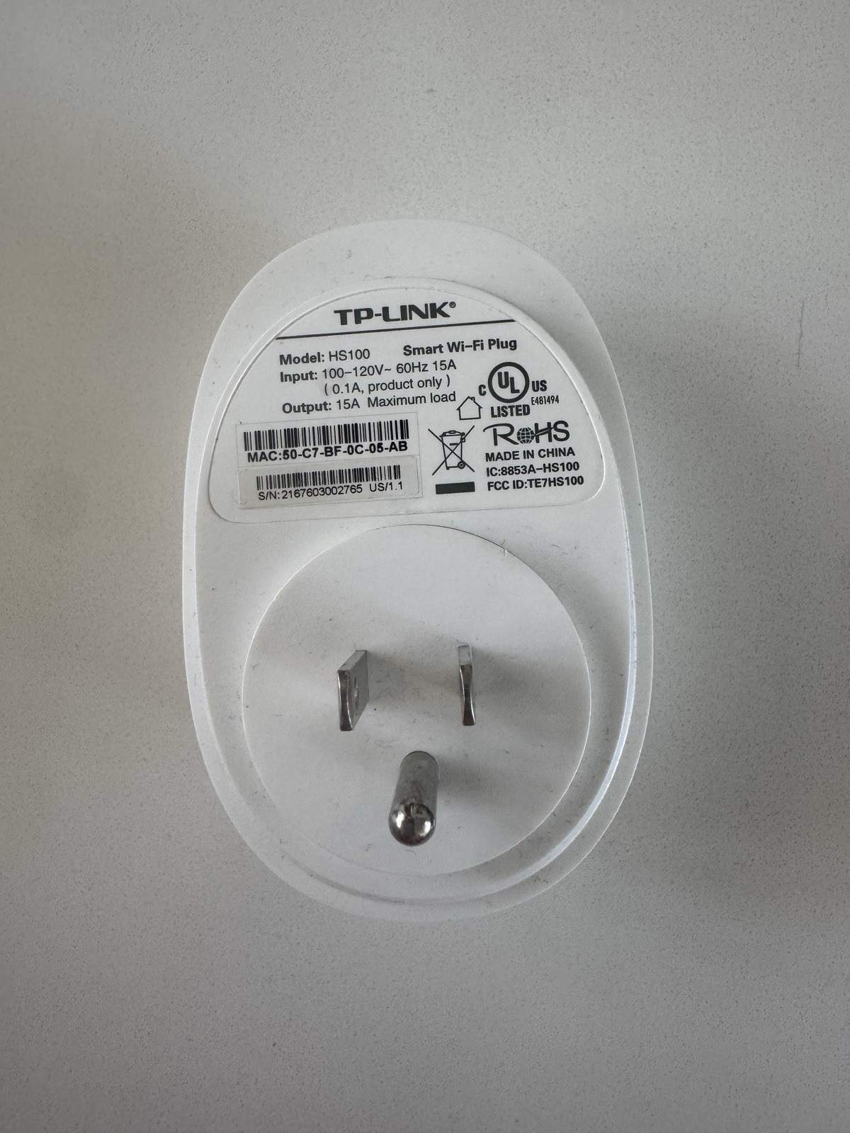 TP-Link HS100 Smart Wi-Fi Plug