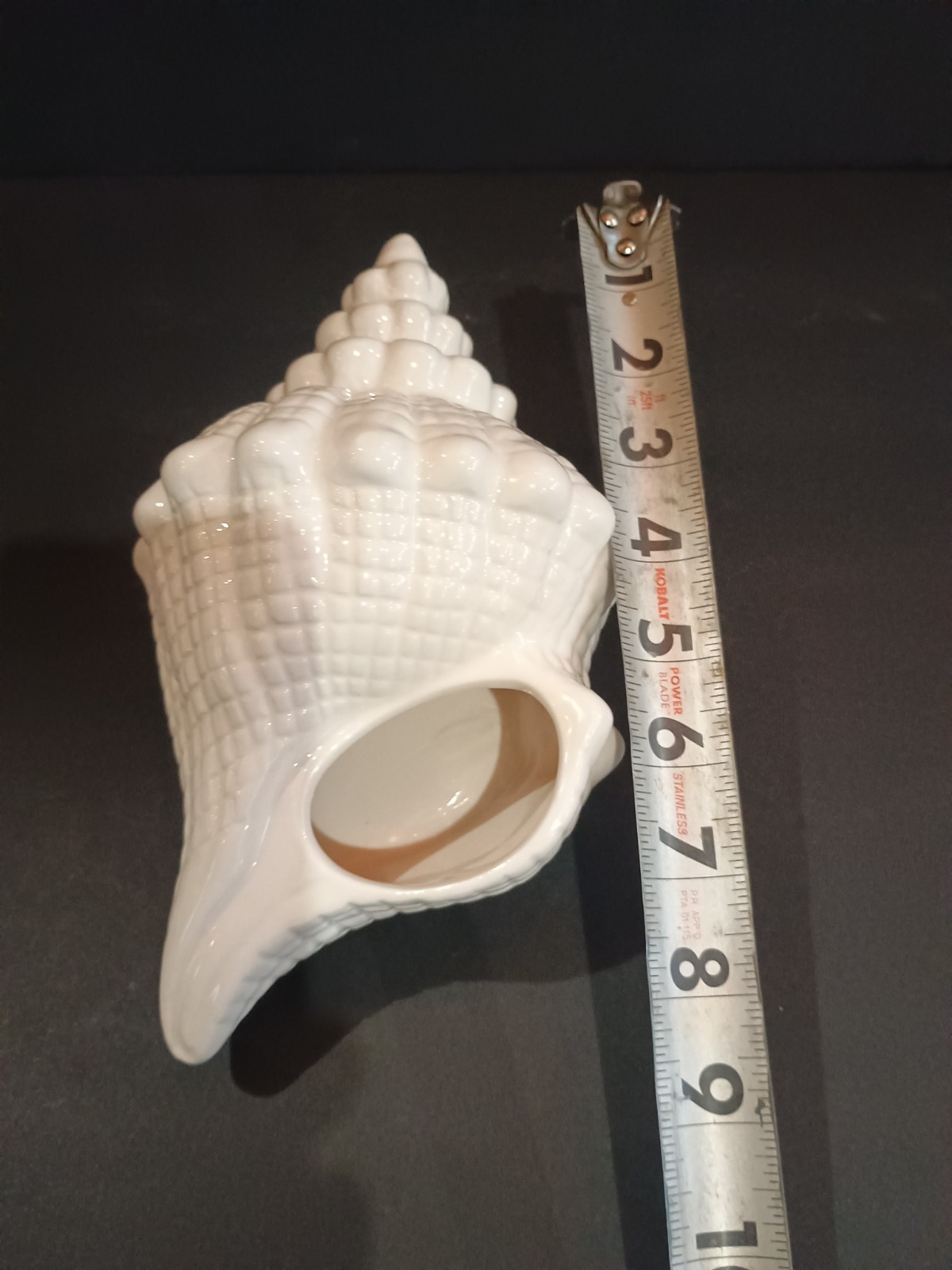 Seashell Planter Conch Shell Glazed Ceramic NEW Nautical Decor Cuffy's Cape Cod