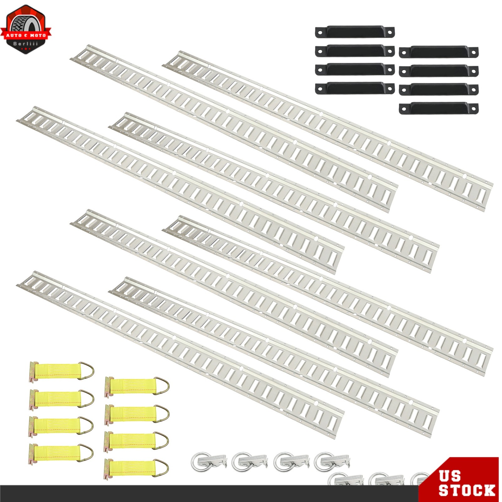 5' E Track Tie Down Rail System Multi Purpose High Quality For Van Truck 32 Pack
