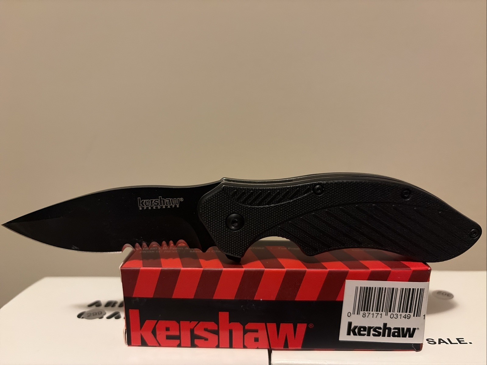 Kershaw 1605CKTST Clash Folding Serrated Knife - Black