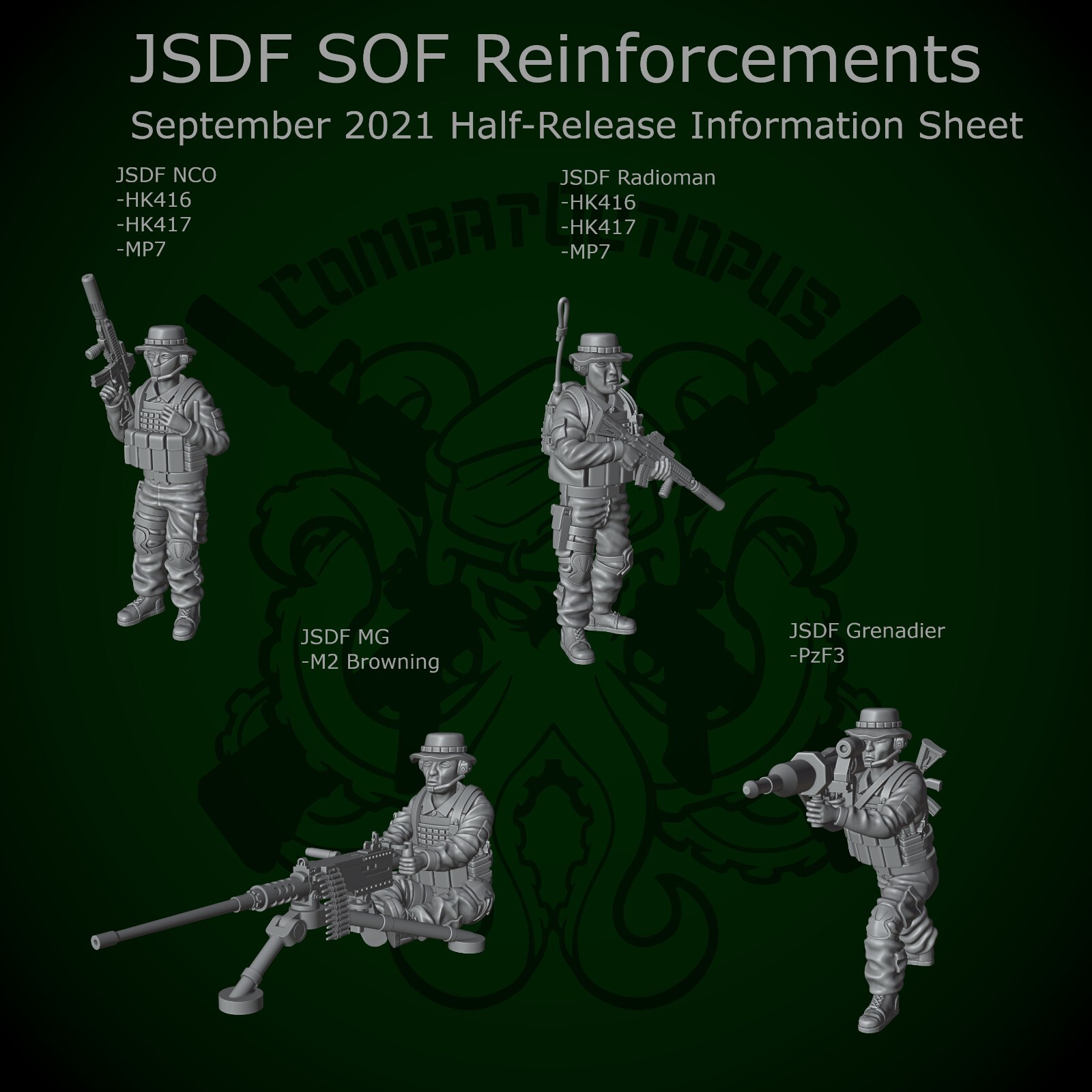 Combat Octopus Modern Miniature Japanese Special Forces Support Infantry Spectre