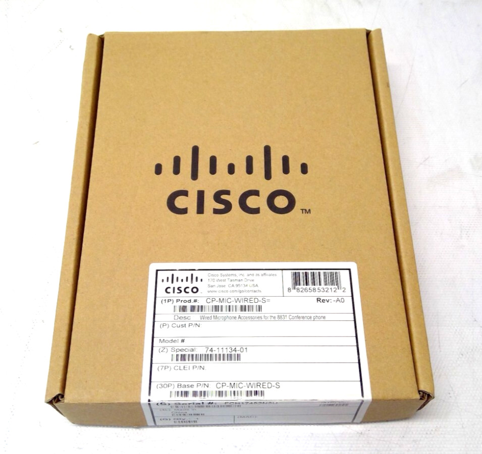 Cisco 8831 Wired Microphone Kit CP-MIC-WIRED-S 74-11134-01 (New Open)