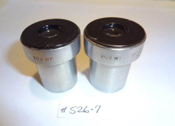 BAUSCH & LOMB  (B&L) PAIRED 20 WF EYEPIECES (526-7)