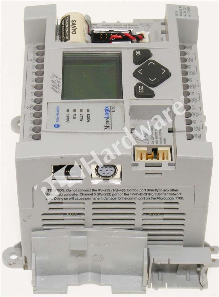 Allen Bradley 1763-L16BWA /B MicroLogix 1100 AC Power 24VDC Inputs Controller
