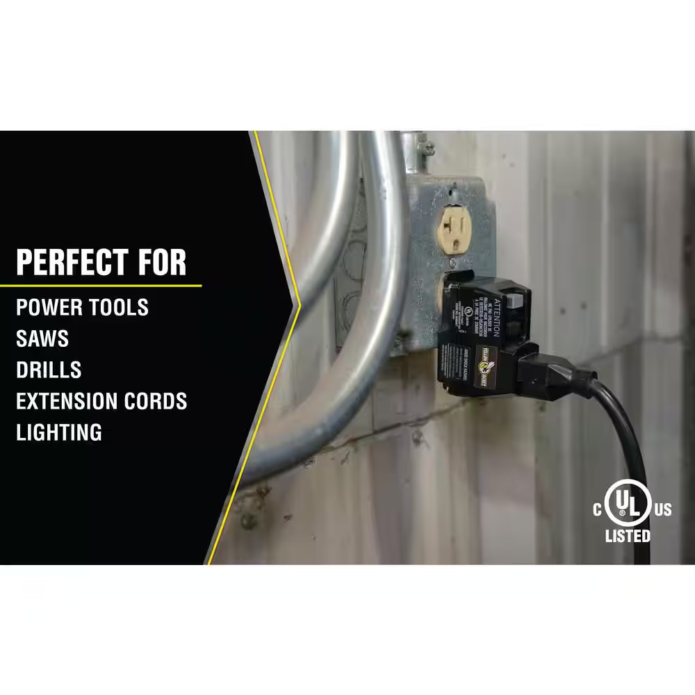1-Outlet GFCI Extension Cord Adapter