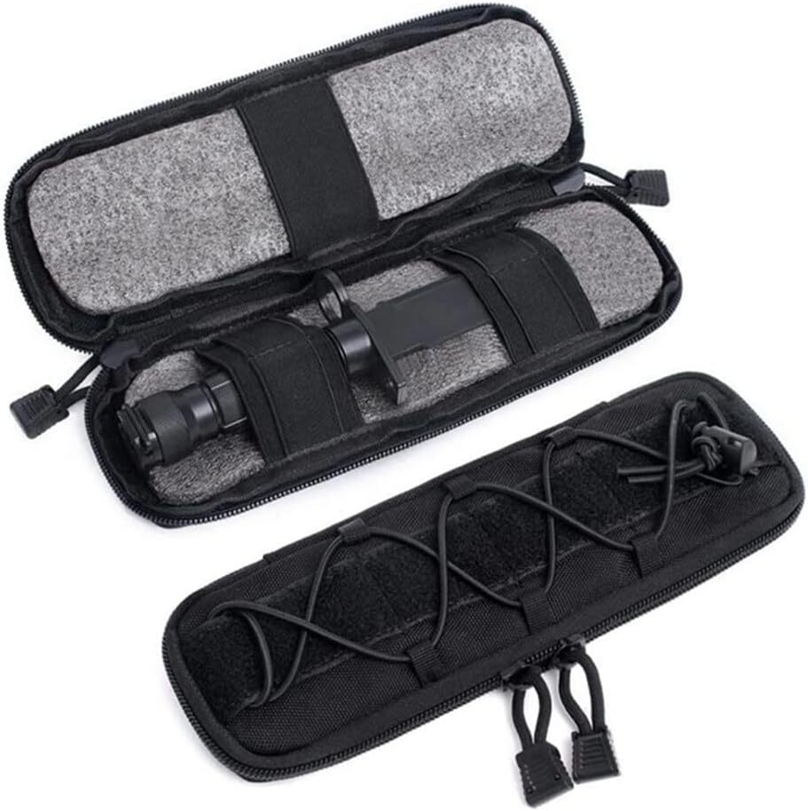 Tactical Molle Pouch Military EDC Knife Sheath Waist Pack Flashlight Holster Bag