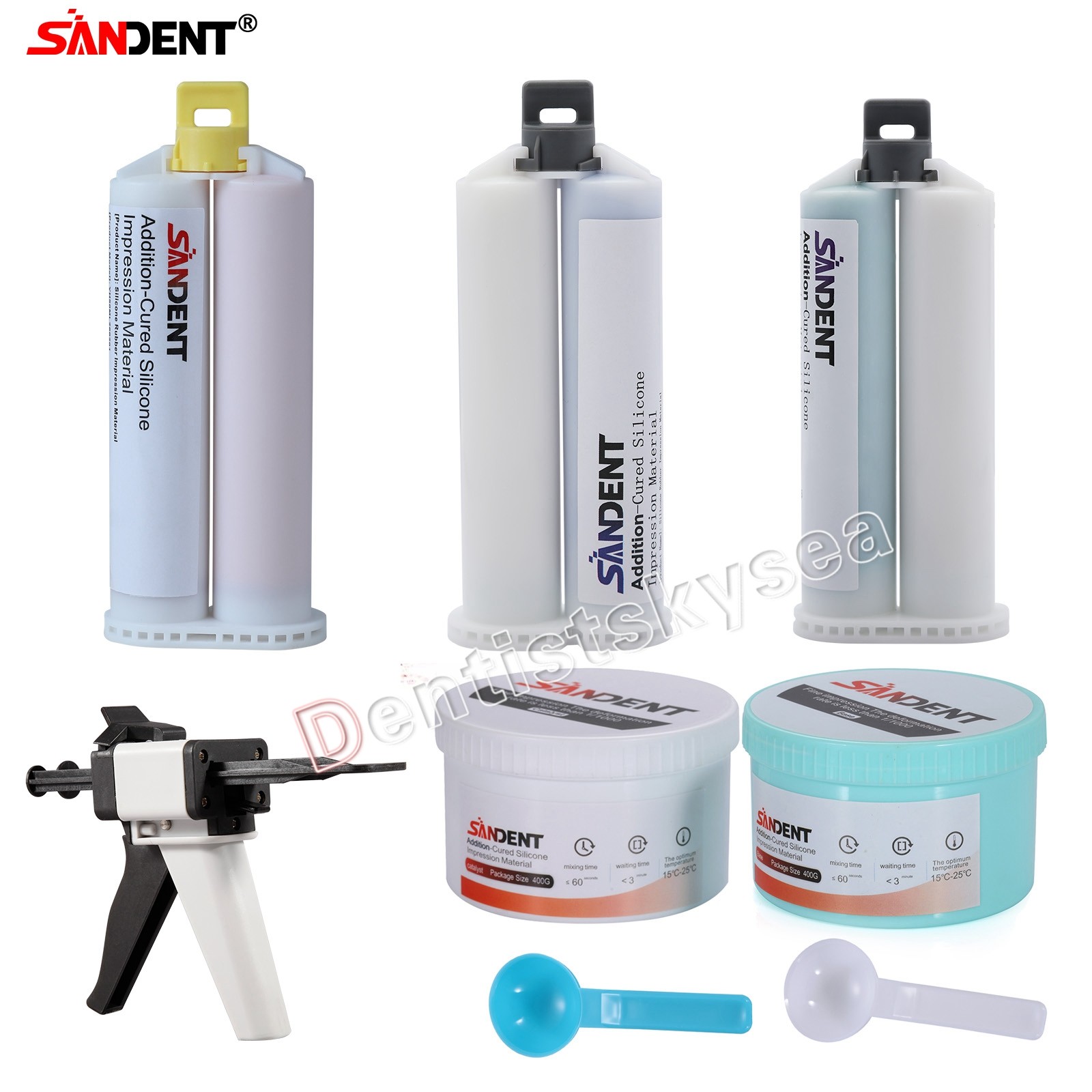 SANDENT Dental Impression Material Silicone Putty Medium/Heavy/Light Body Fast