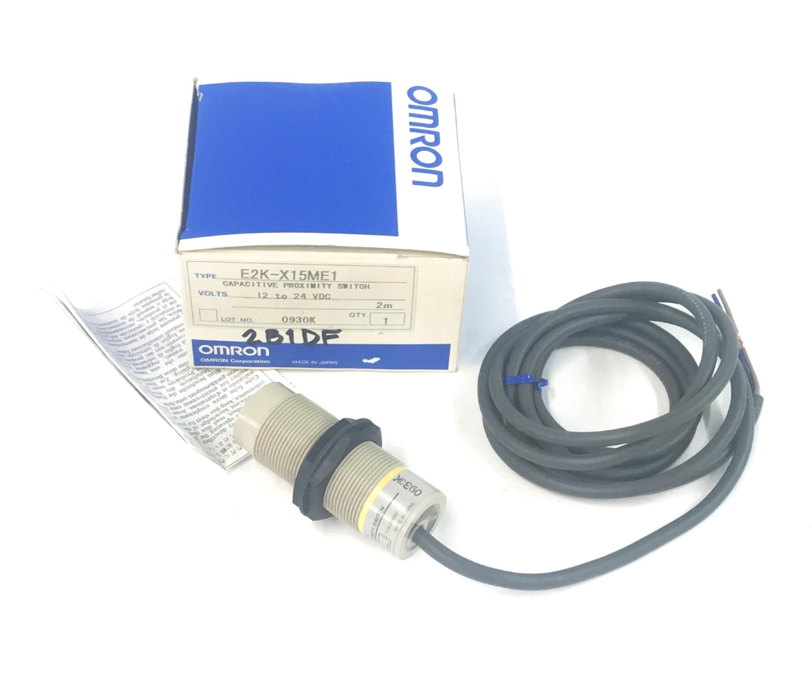 Omron Capacitive Proximity Switch 12 to 24 VDC E2K-X15ME1 NOS