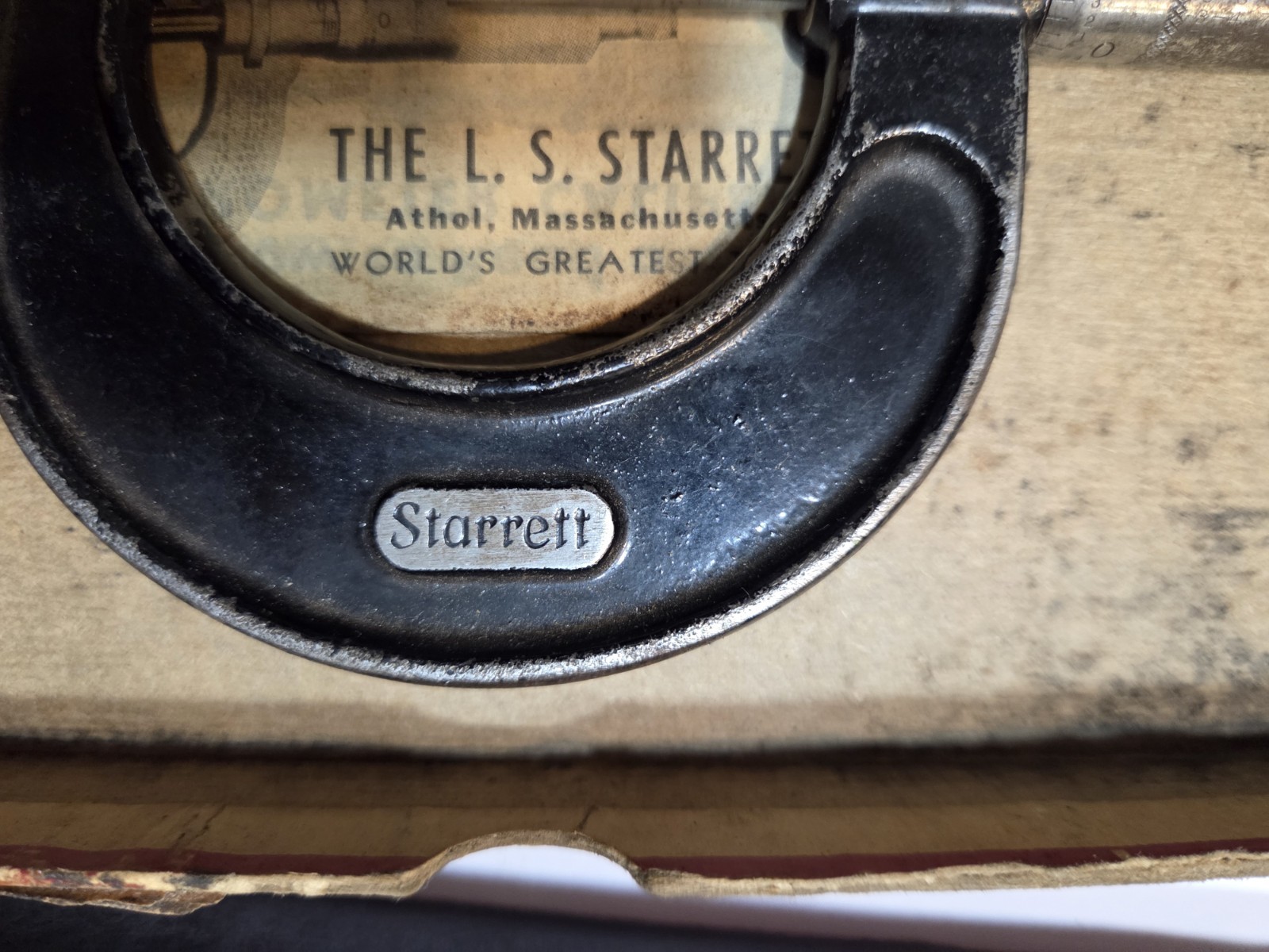 Vintage Starrett Micrometer Caliper 1in #436-2× With Original Tool & Box