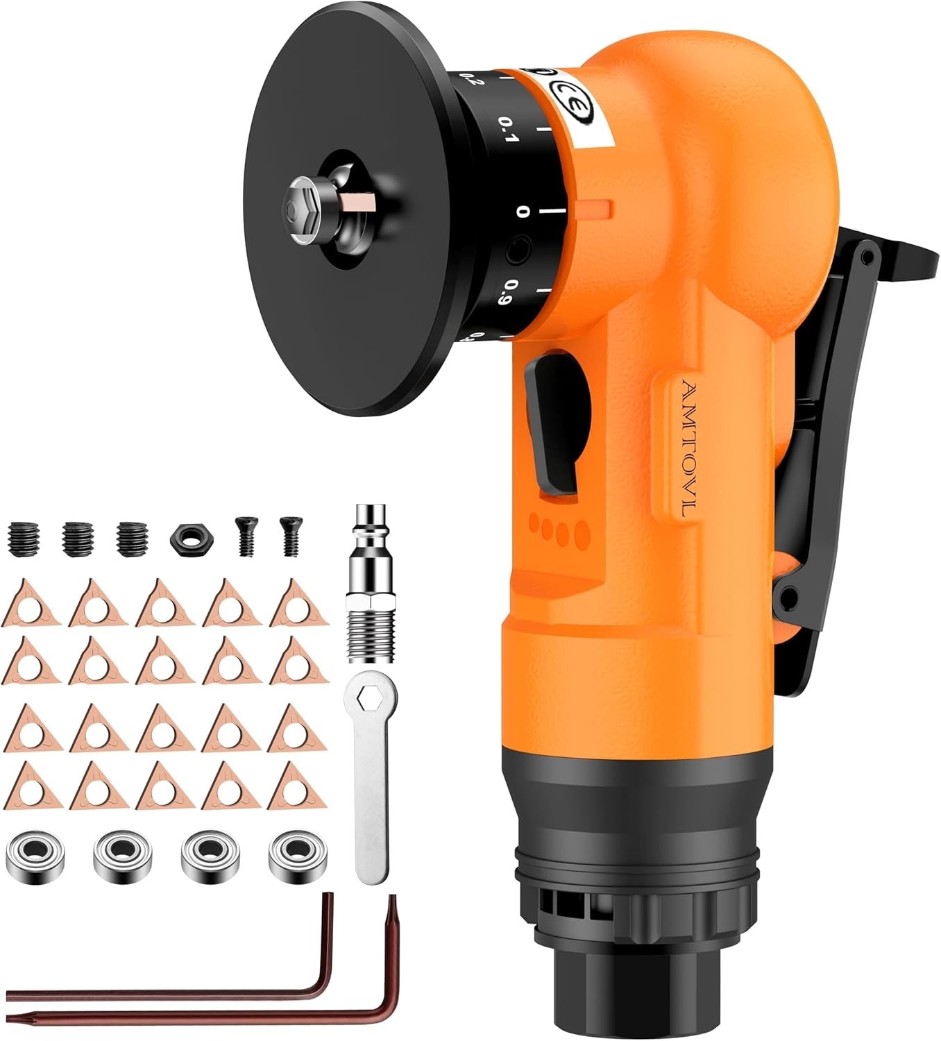 Air Chamfer Tool with Adjustable Depth - 1/4 Inch Inlet for Diverse Applications