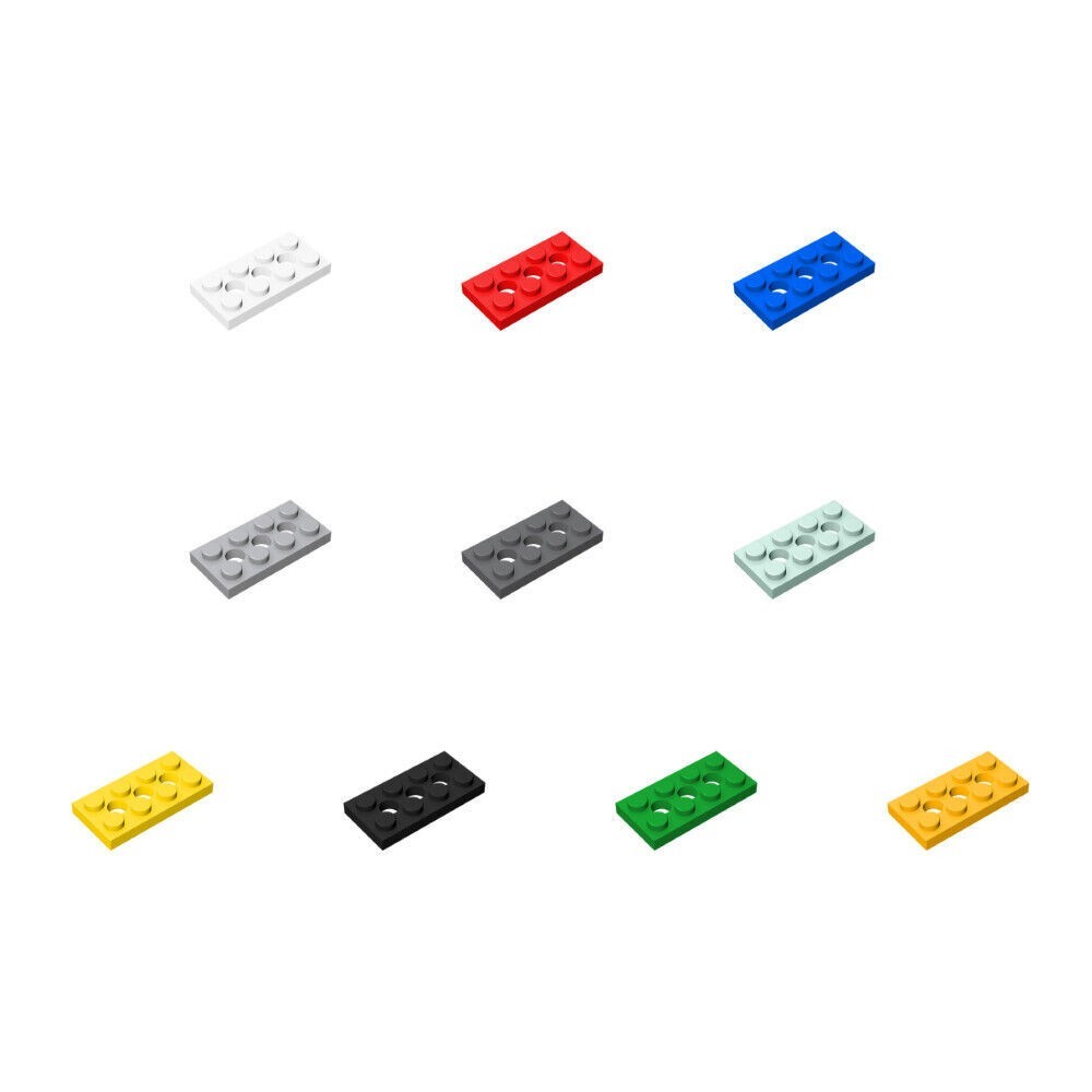 50x Part 3709 Plate 2X4 with 3 Holes Building Pieces Bulk Lot 100% Compatible