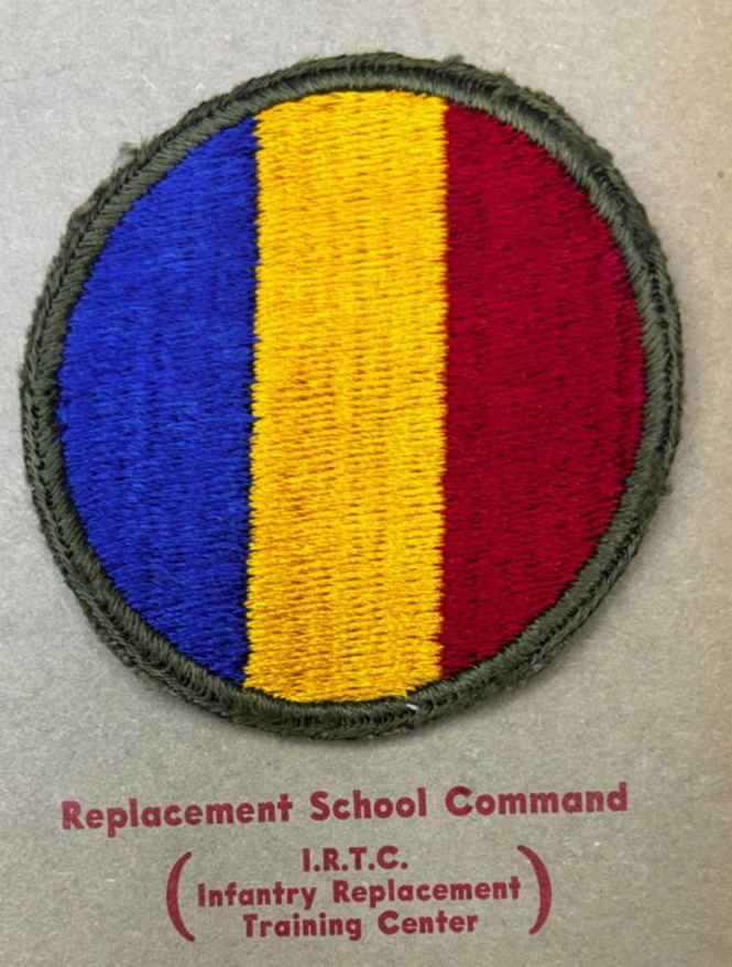 Kay Adams Collection WW 2 US Army Replacement School Command Patch Inv# KA328