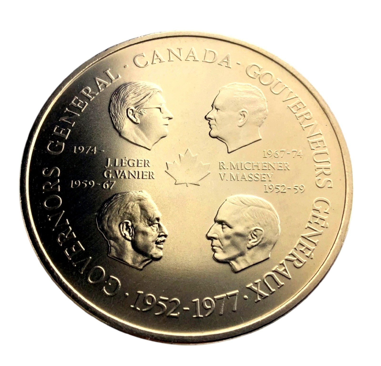 1952 - 1977 Canada Four Governors General Cupronickel Medallion!!