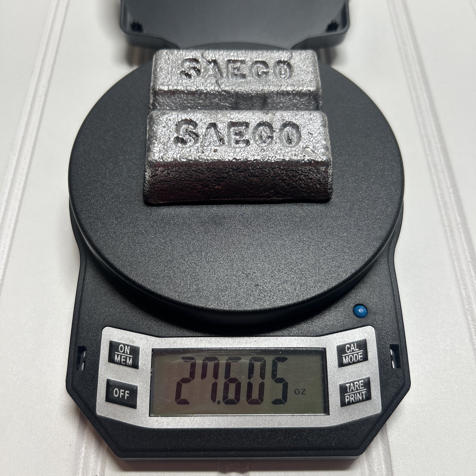 SAECO 27 Ounces Molded Lead Bars Hunting Fishing Reloading Sinkers Ingot
