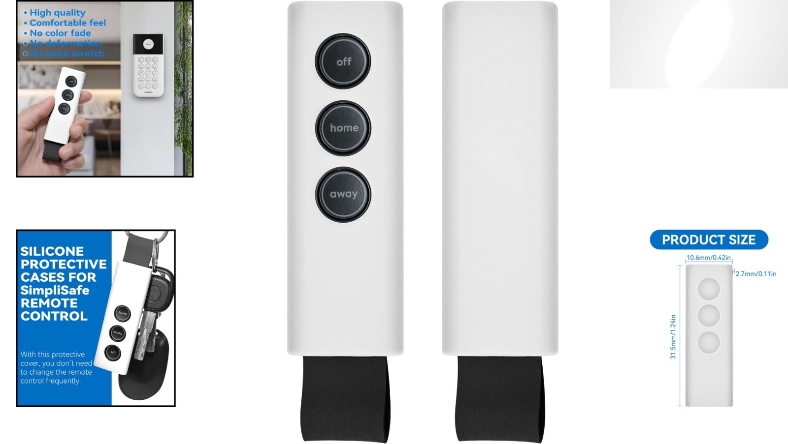 Protective Silicone Sleeve for SimpliSafe KeyFob - Soft Touch & Vibrant Colors