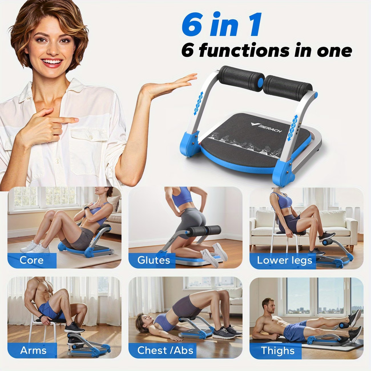 Multifunctional Abdominal Trainer Core Strength Waist Slimming Home Fitnes