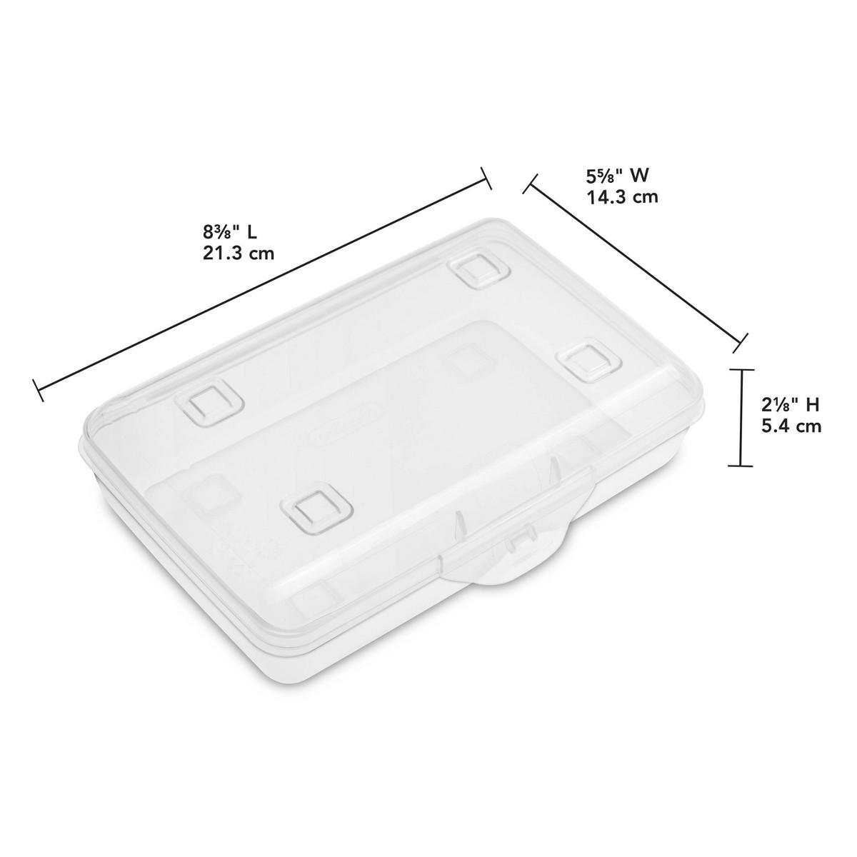 Sterilite Flat Top Pencil Box Clear