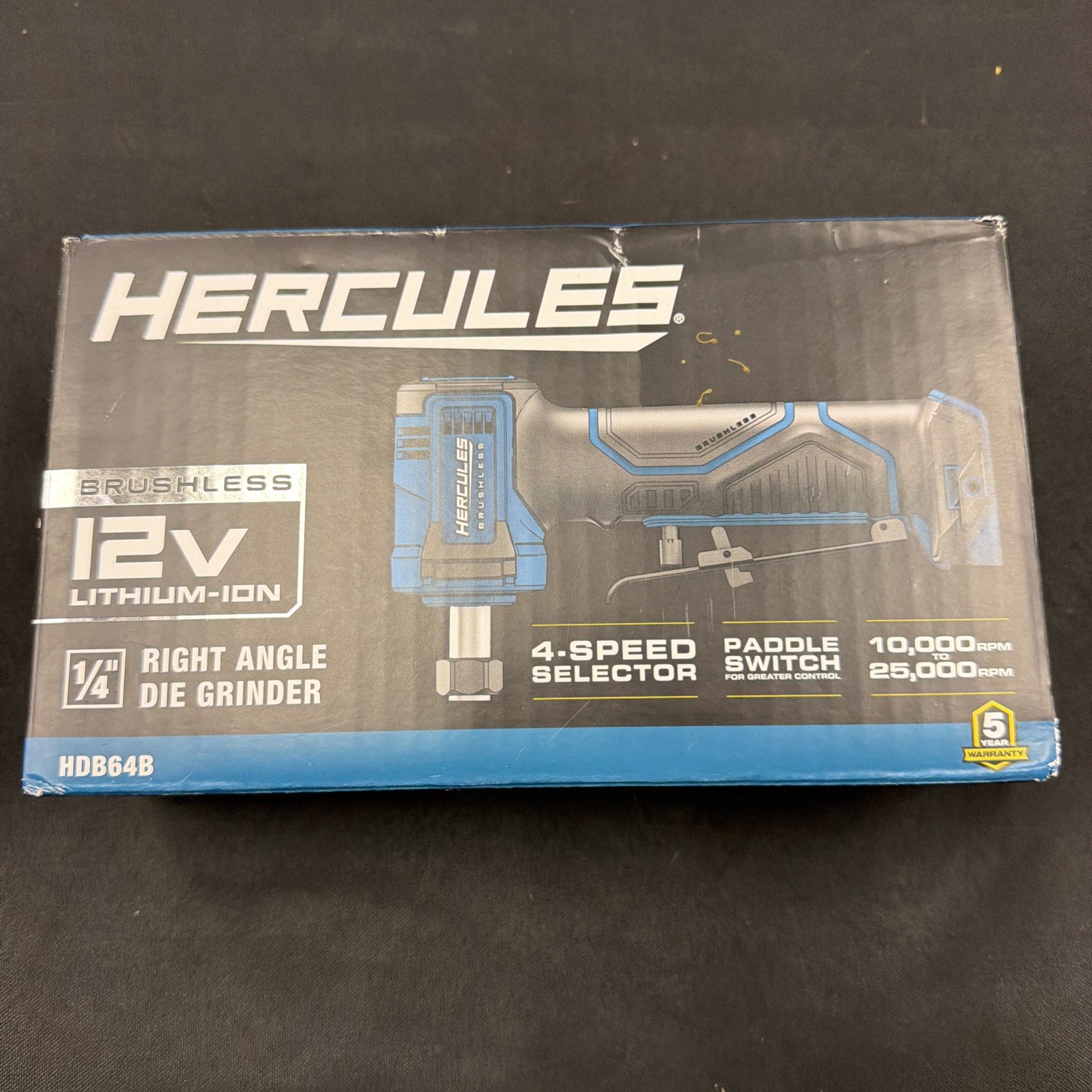 Hercules Brushless 12V 1/4" Right Angle Die Grinder *Tool Only* #59610