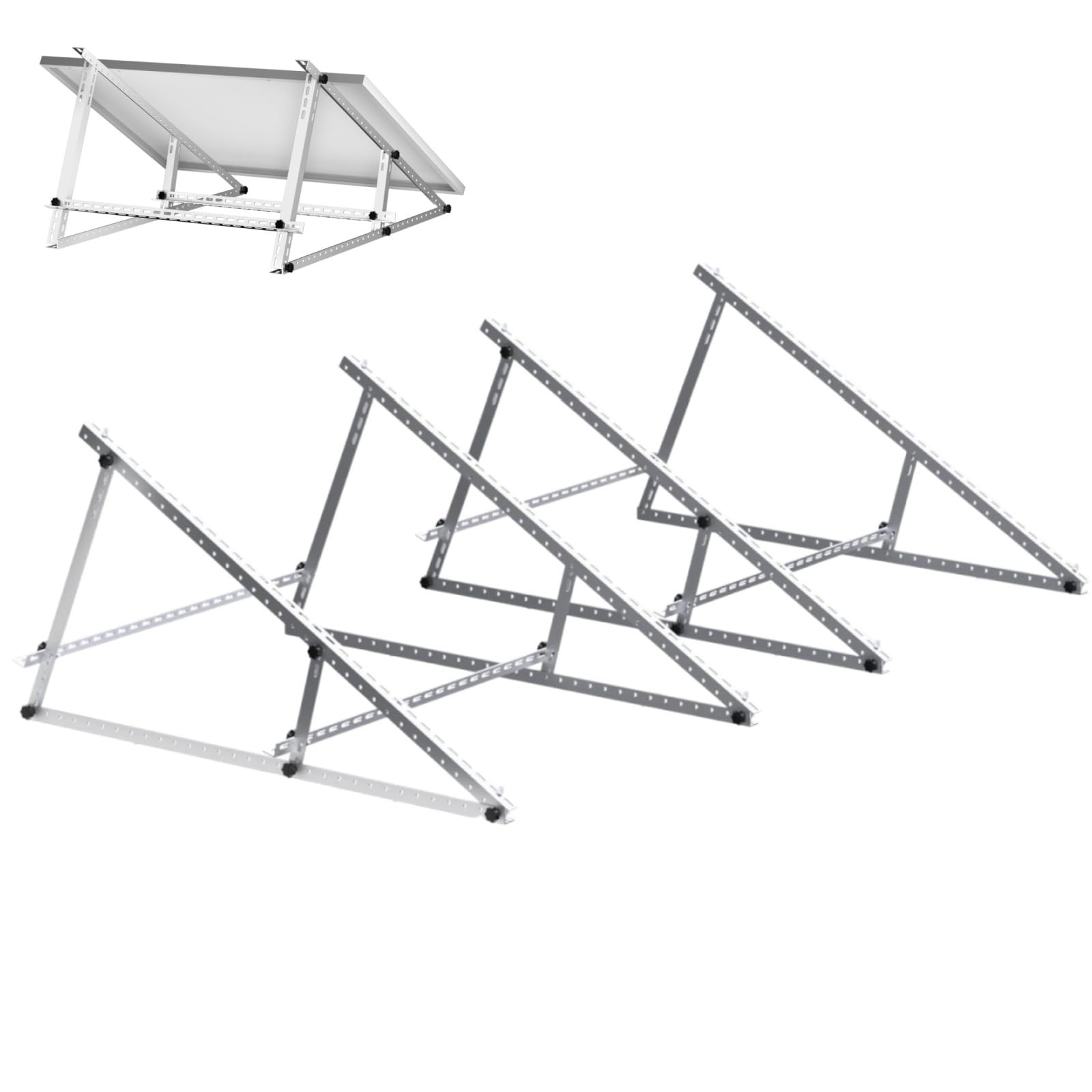 Solar Panel Mounting Brackets 2 Sets 46" w/Beam Reinforcement for 2-4 Panels