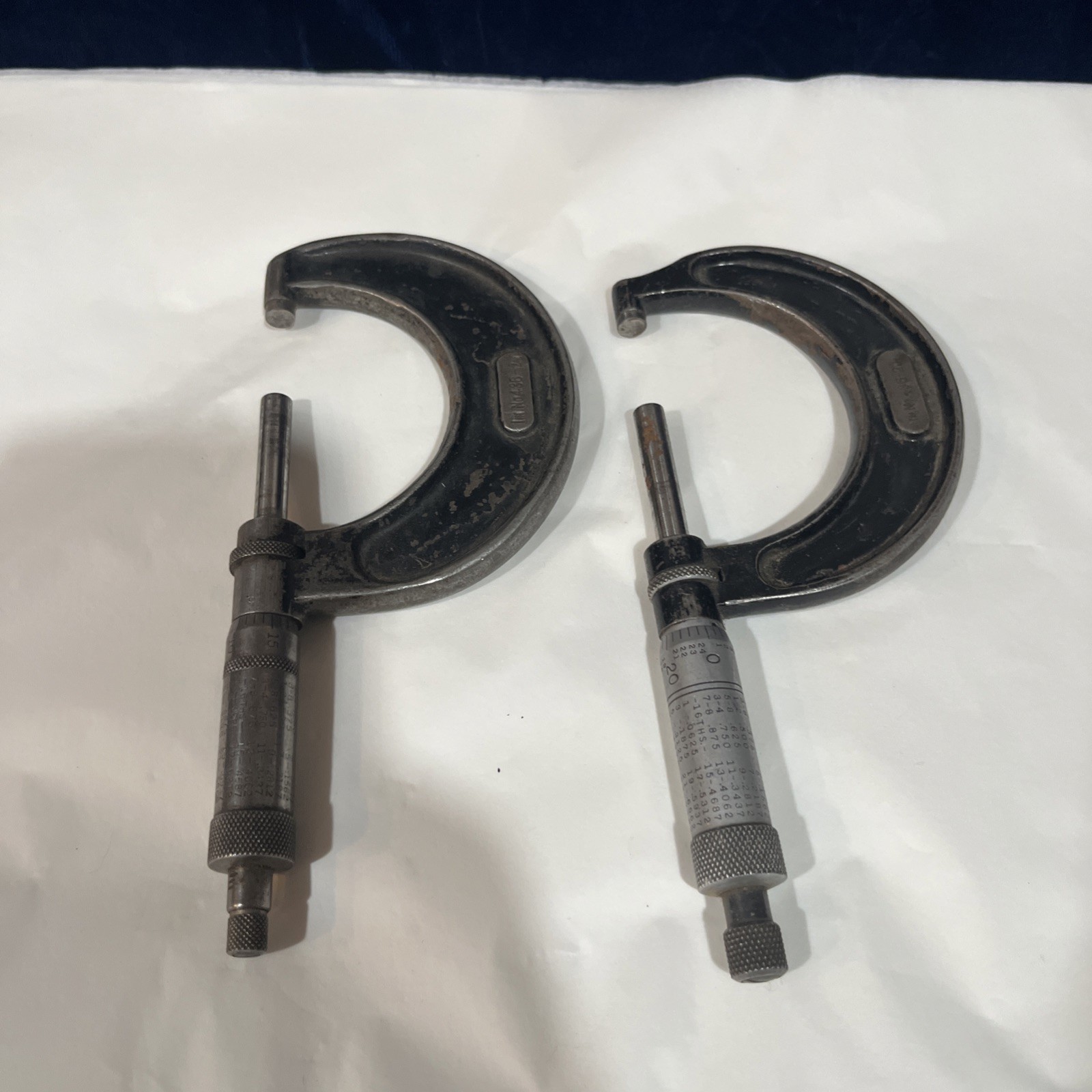 Starrett 436 Outside Micrometer 1-2" Range Machinist Lot Of 2