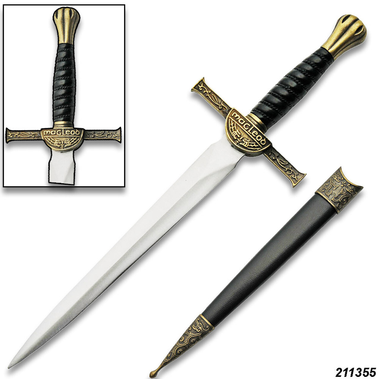 Macleod Dagger With Scabbard 11.75" Overall