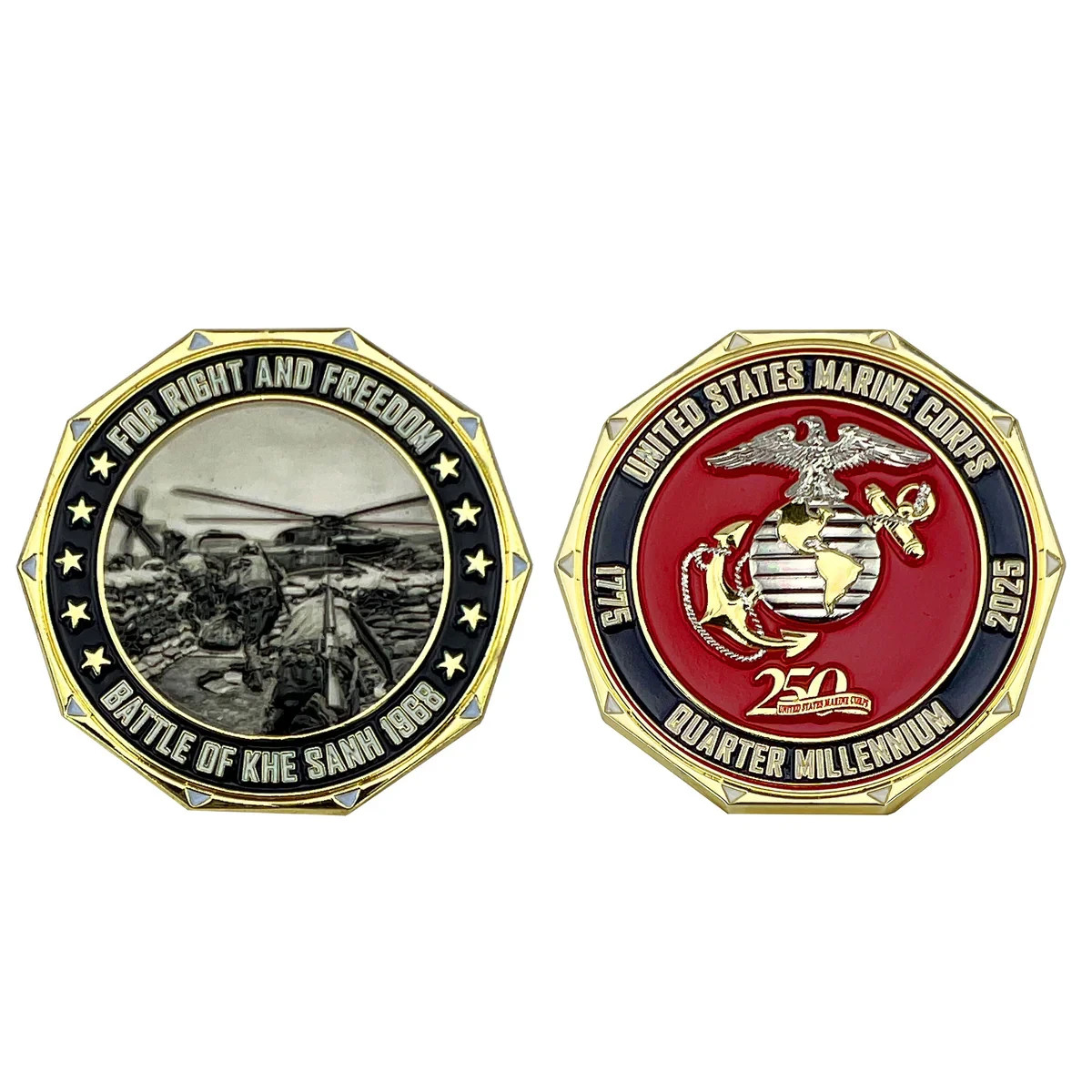 USMC 250th Anniversary Coin – 2″ Battle of Khe Sanh (1968) Marine Corps