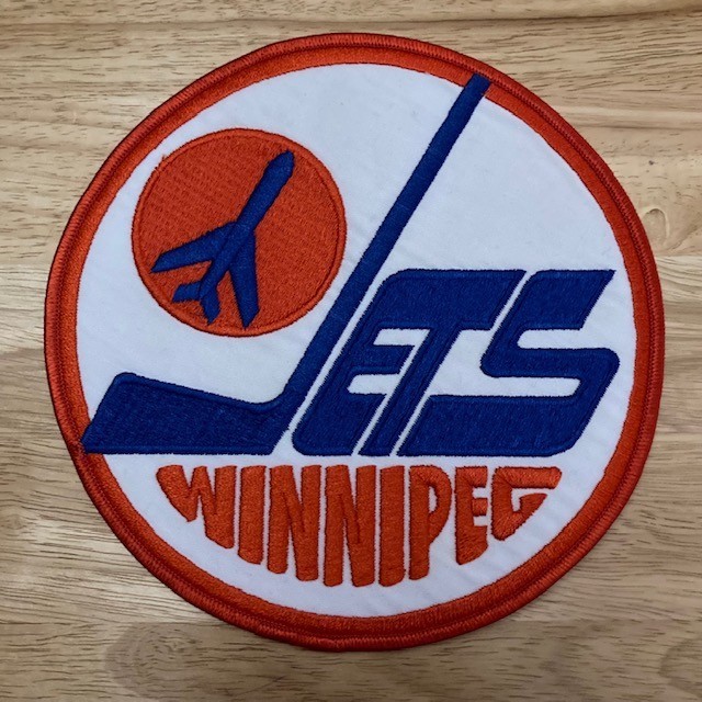WINNIPEG JETS Vintage Embroidered Sew-On/Iron-On 8" Official NHL Jacket Patch