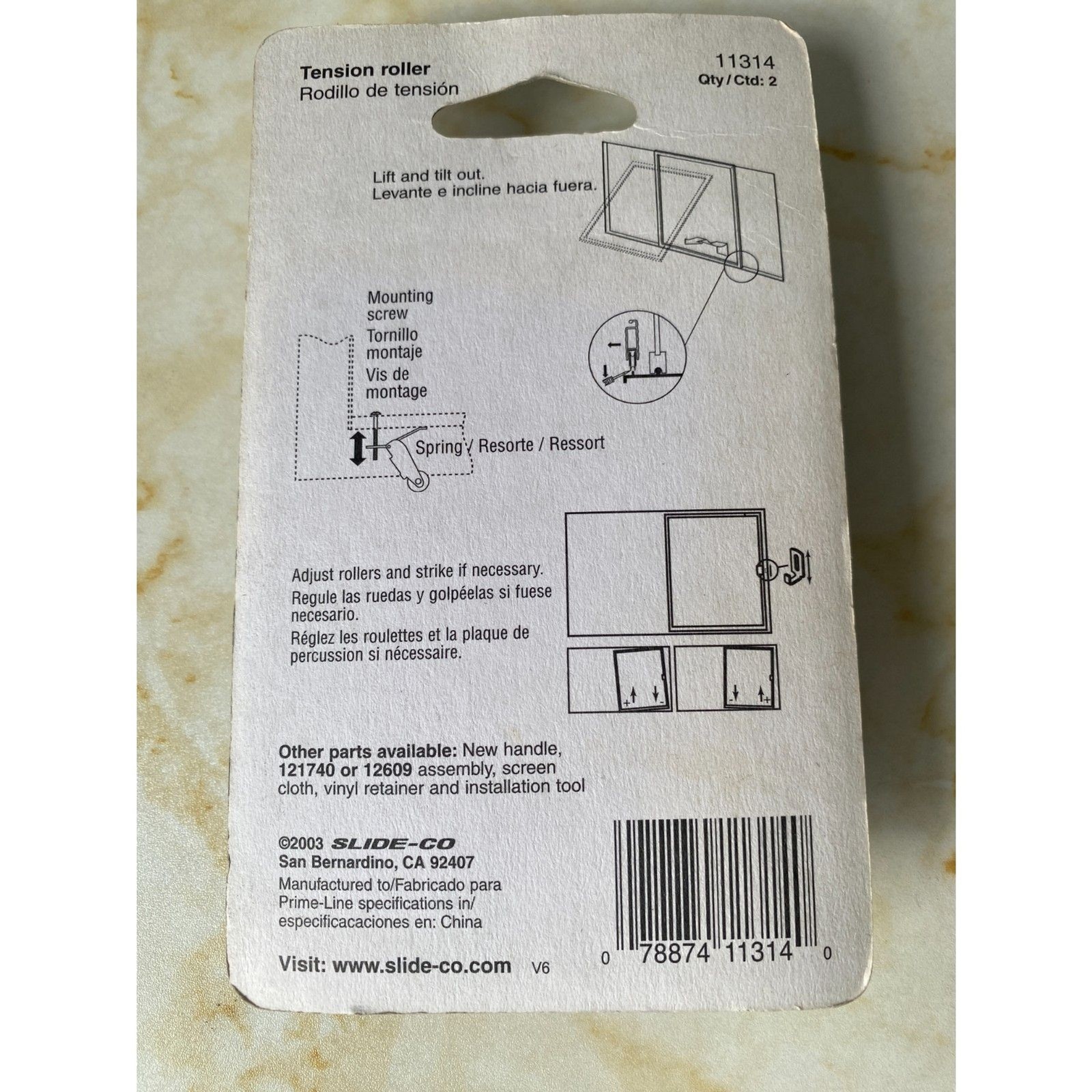 New Slide-Co Screen Door Tension Roller Hardware