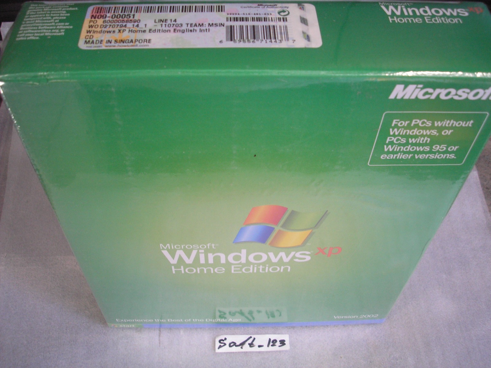 Microsoft Windows XP Home Edition Full English International Vers.=NEW SEALED=