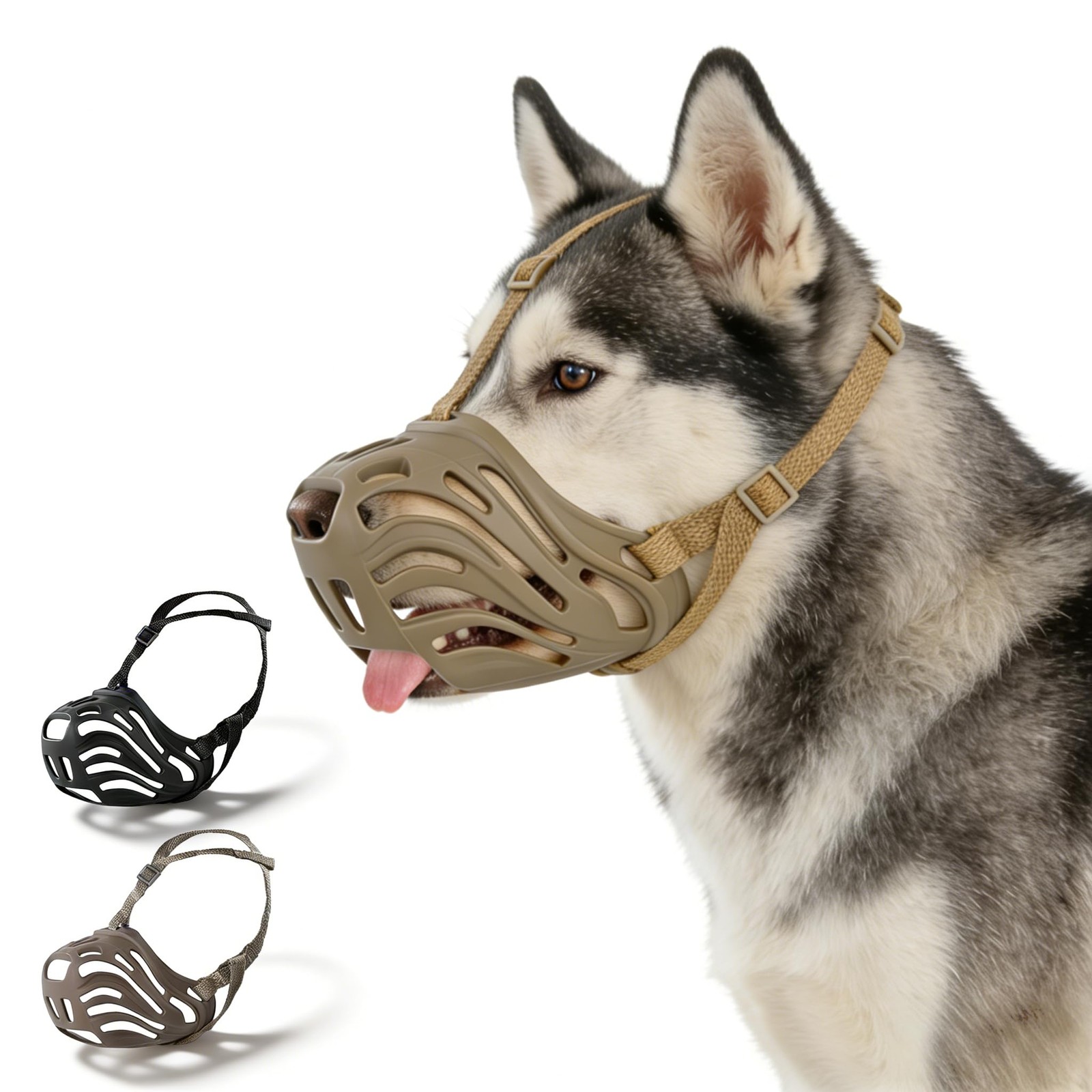 Dog Muzzle, Silicone Dog Muzzle, Durable, Breathable, Anti Bite, Anti Barking...