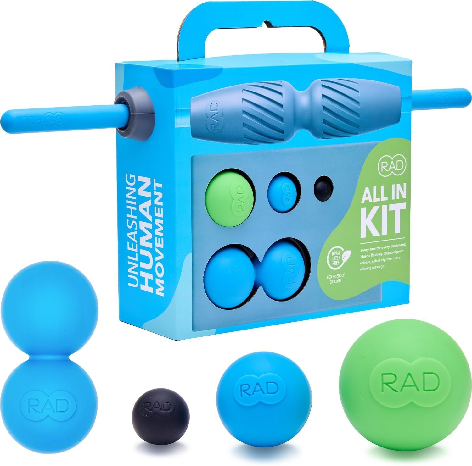 Portable 7-Piece Foam Roller & Massage Kit for Enhanced Mobility & Flexibility