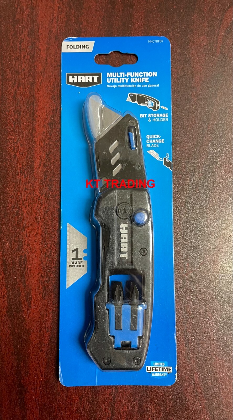 HART Multi-Function Folding Quick-Change UTILITY KNIFE w/ BIT STORAGE & HOLDER