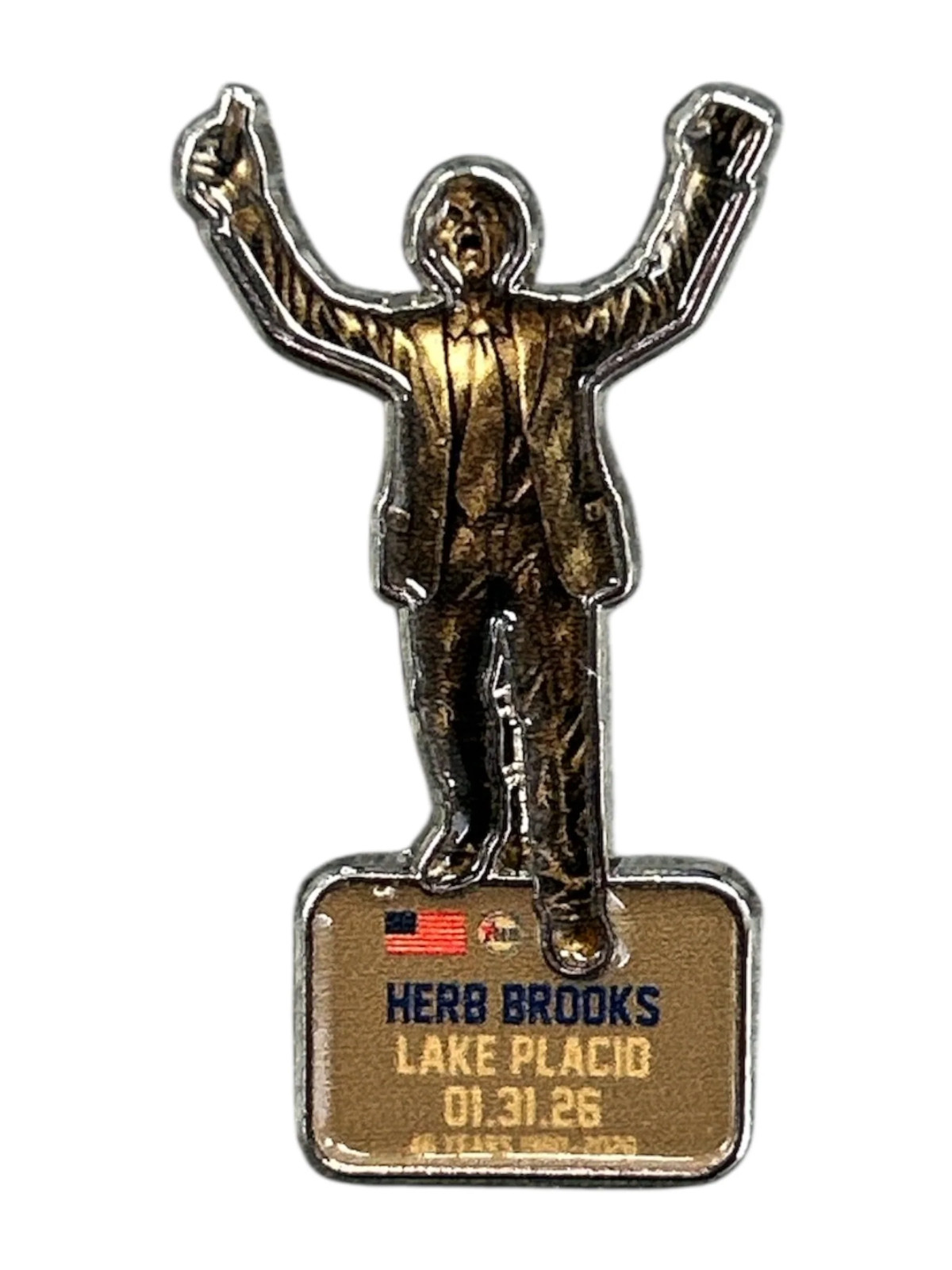 Herb Brooks Lake Placid Official Statue Pin