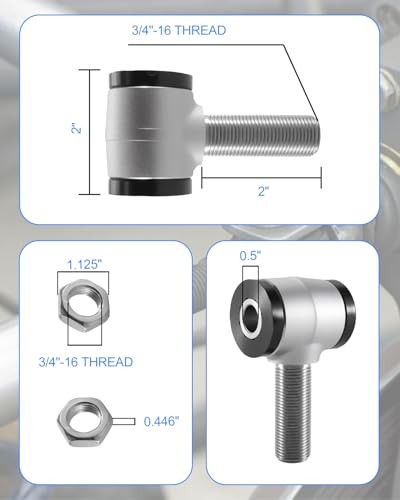 3/4" .750" Heim Joint Rod End Kit Include Rod end Welding Sleeve nut