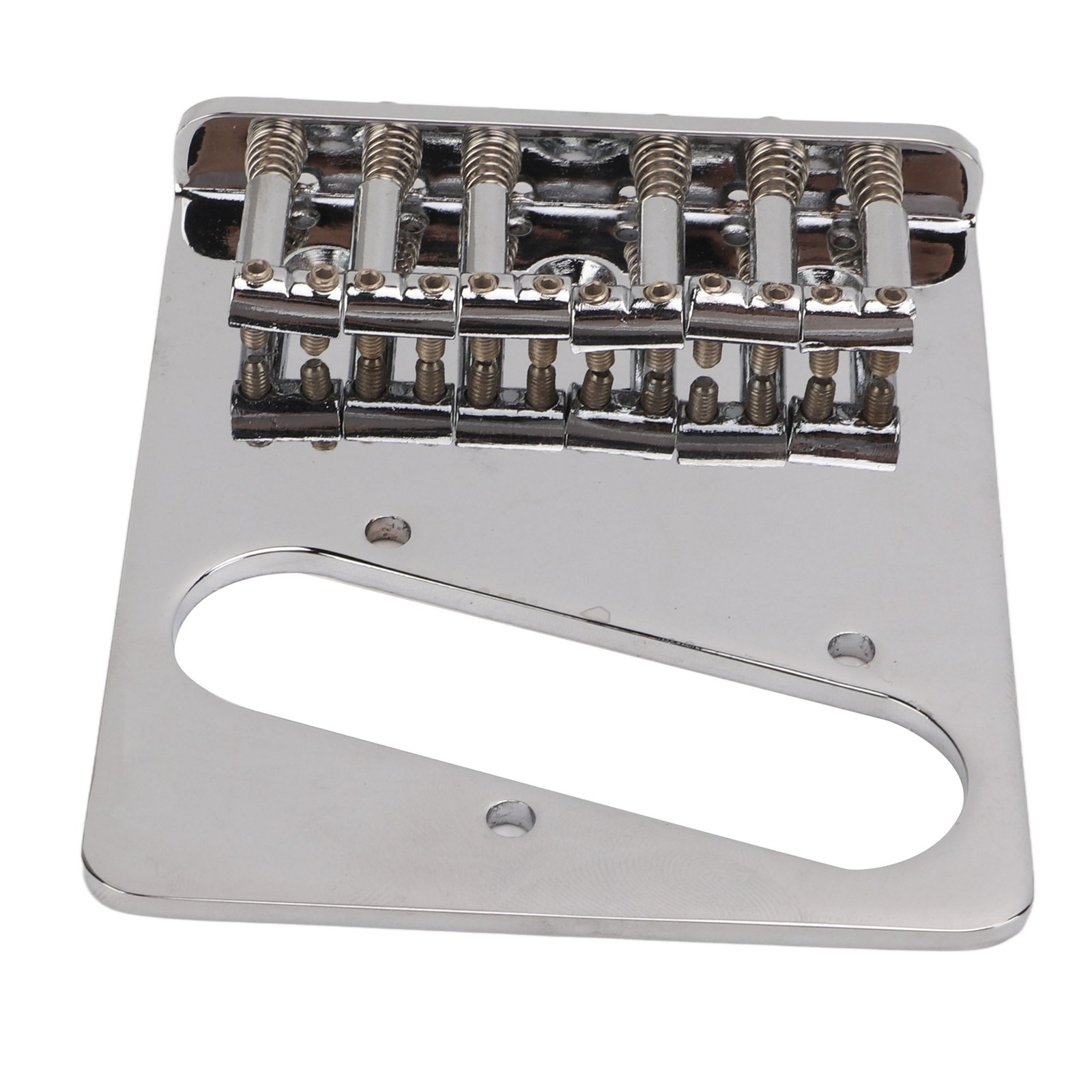 L Shape Guitar Bridge Replacement 6 Saddle Fixing String Pull Plate For TL E CHU
