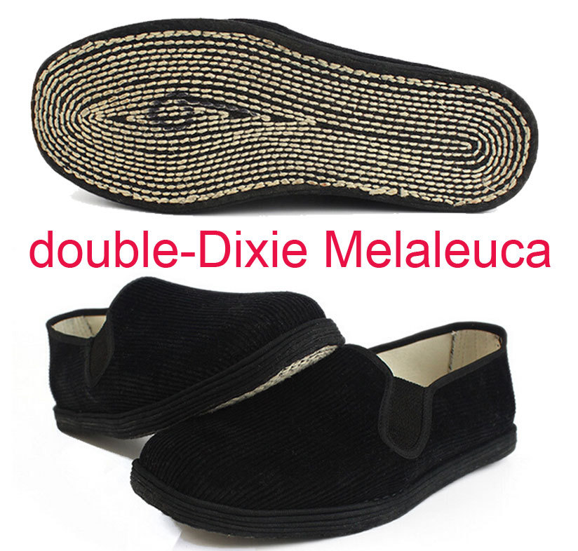 Mens Kung fu Martial Arts Tai Chi Chinese Cloth Sole Shoes Casual Slippers Black