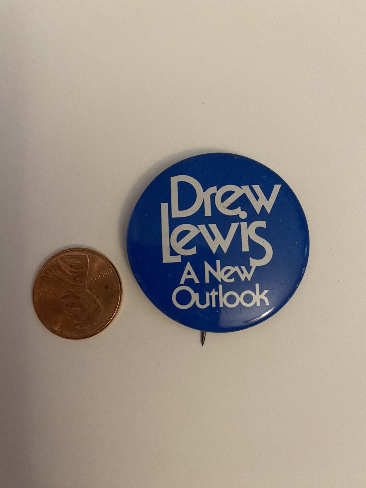 Drew Lewis A New Outlook Pin Back Button P43