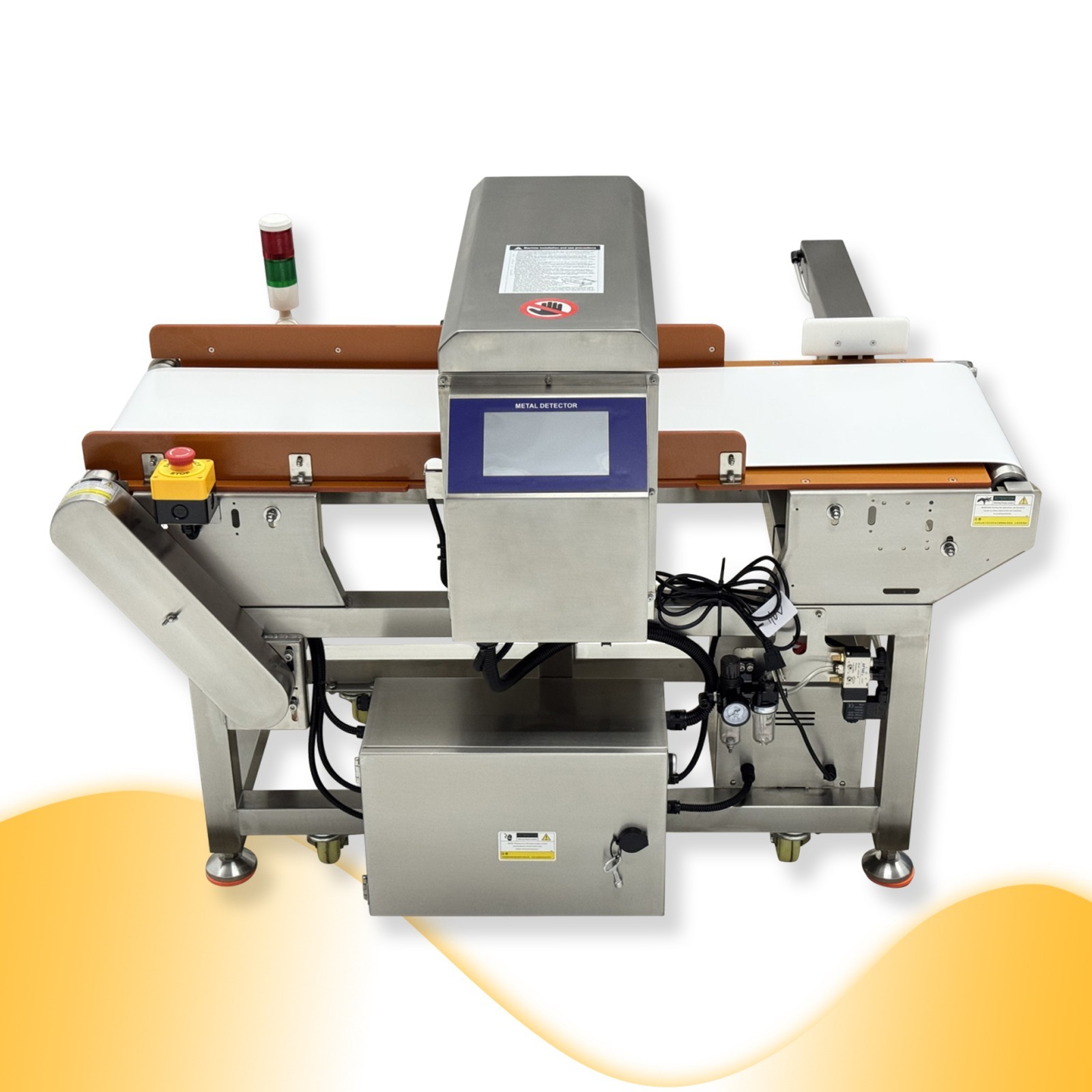 110V Industrial Food Conveyor Metal Detector Inspection Machine for Food Safety