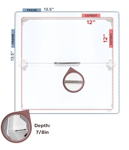 Spring Access Panel 12x12 Inch for Ceiling & Drywall, Heavy-Duty 1 Pack