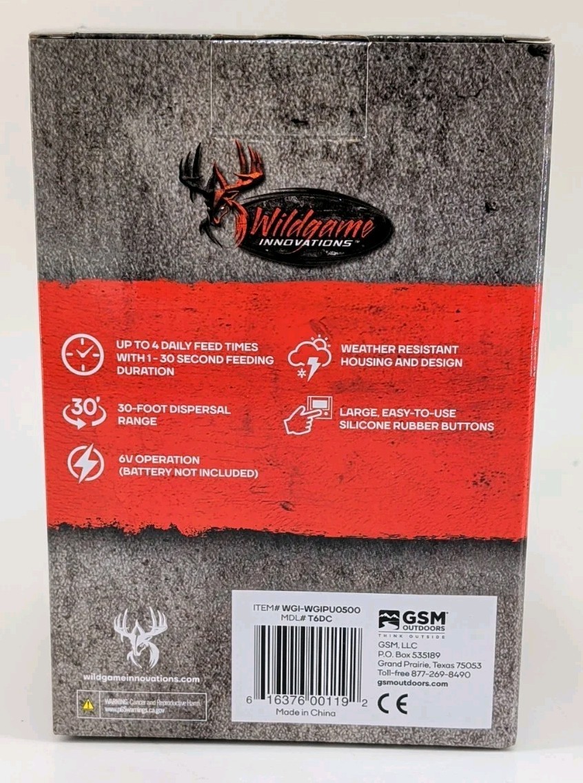 Wildgame Innovations 6V Game Feeder Kit Digital Power Control Unit Black